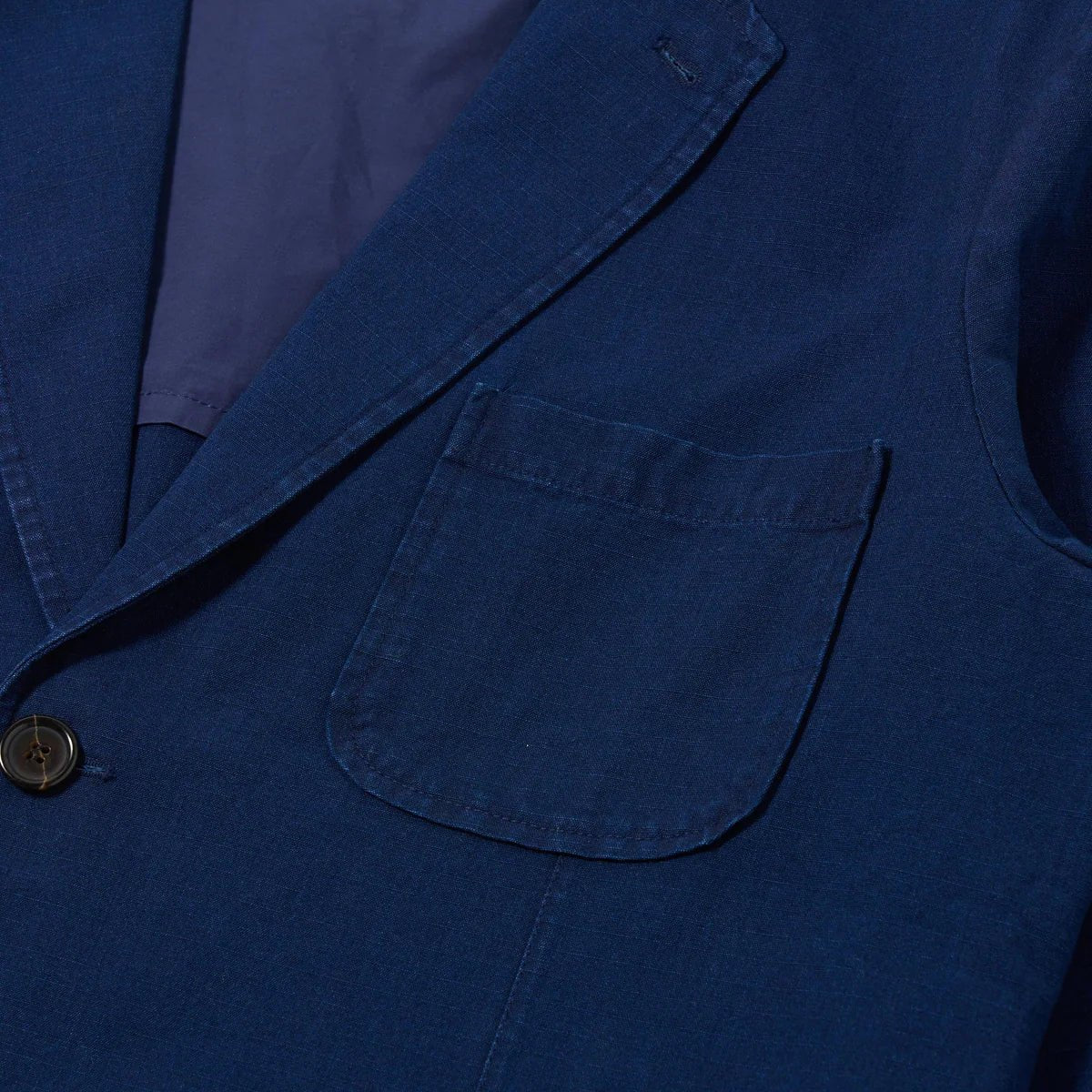 Universal Works Two Button Jacket Kimstop Indigo - Steranko Clothing Manchester