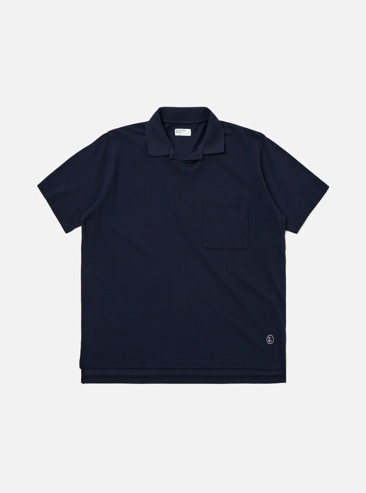 Universal Works Vacation Polo Bright Navy Piquet - Steranko Clothing Manchester