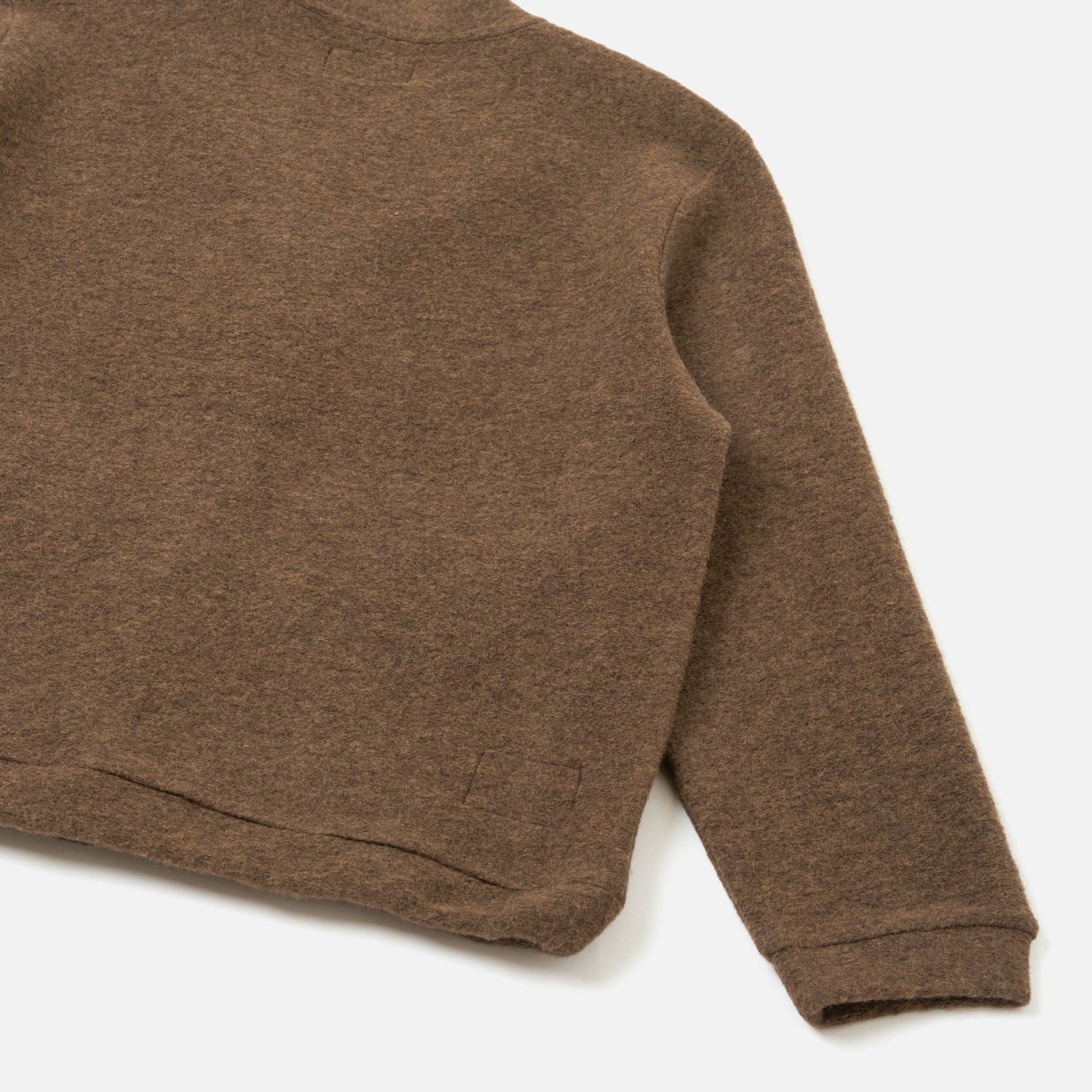 Universal Works Wool Fleece Advance Cardigan Brown Marl - Steranko Clothing Manchester