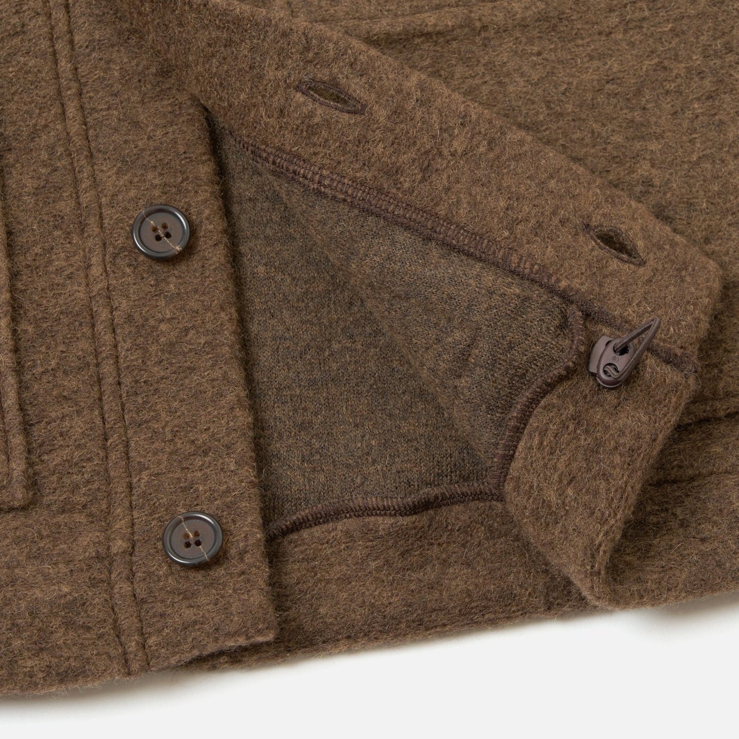 Universal Works Wool Fleece Advance Cardigan Brown Marl - Steranko Clothing Manchester
