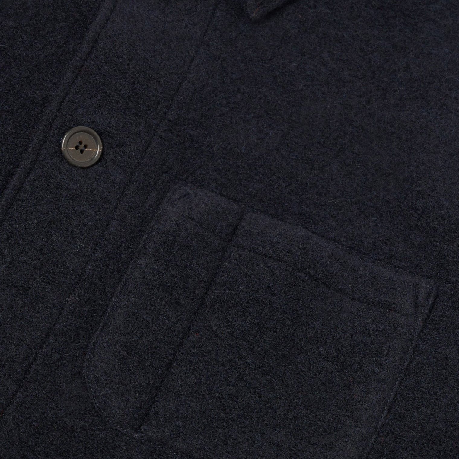 Universal Works Wool Fleece Field Jacket Navy - Steranko Clothing Manchester