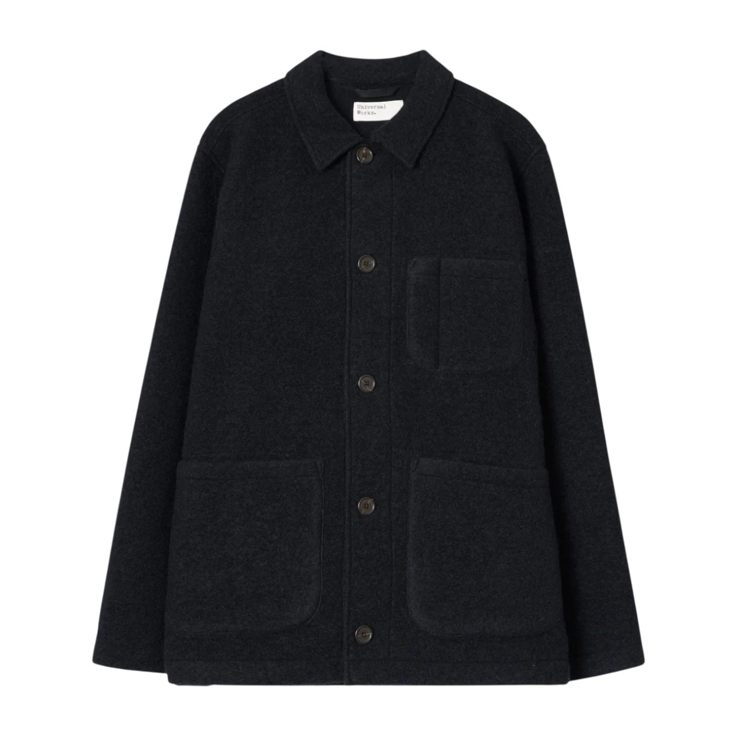 Universal Works Wool Fleece Field Jacket Navy - Steranko Clothing Manchester