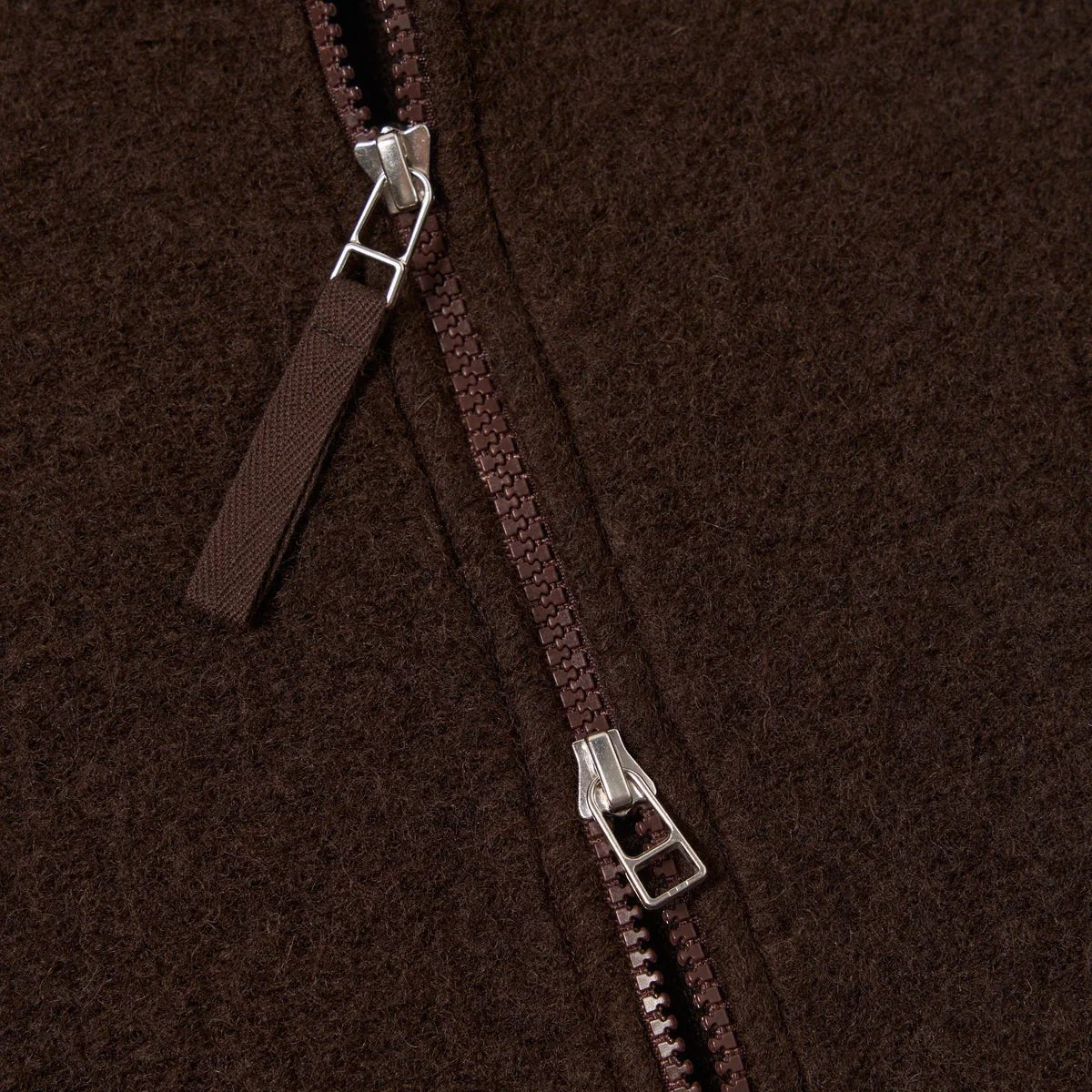 Universal Works Wool Fleece Zip Bomber Brown - Steranko Clothing Manchester