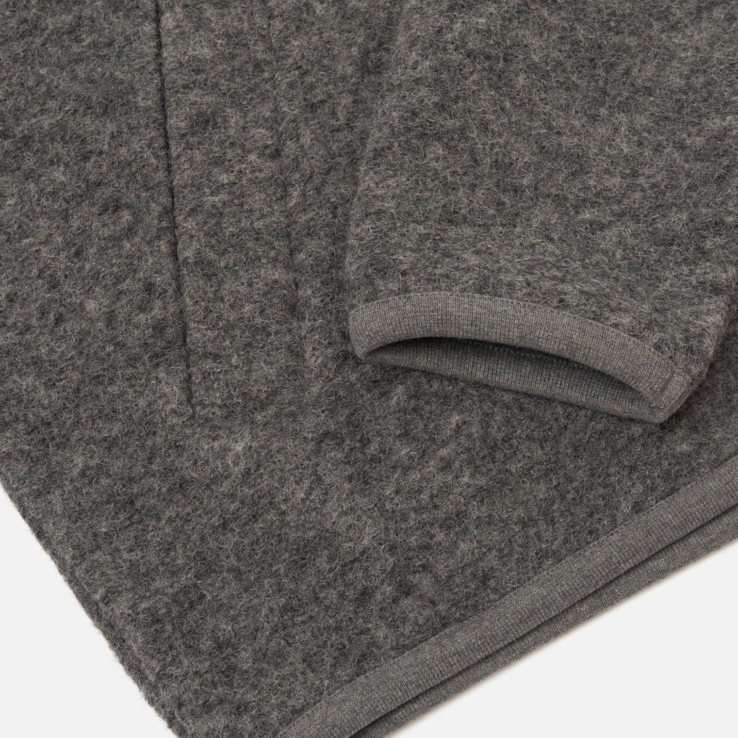Universal Works Wool Fleece Zip Bomber Grey Marl - Steranko Clothing Manchester