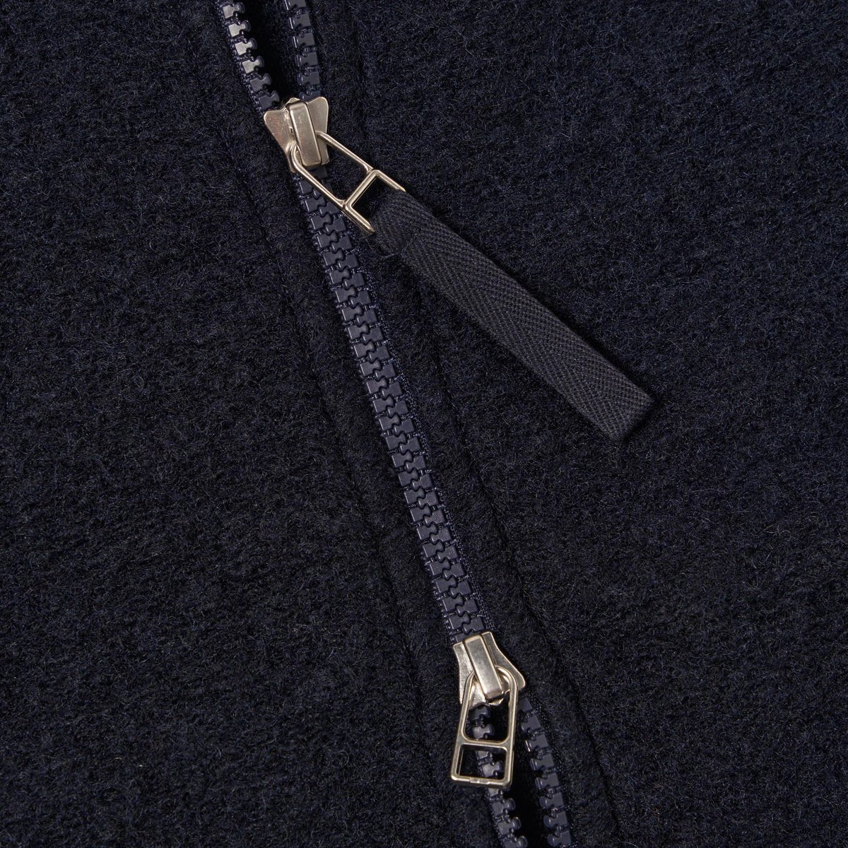 Universal Works Wool Fleece Zip Bomber Navy - Steranko Clothing Manchester