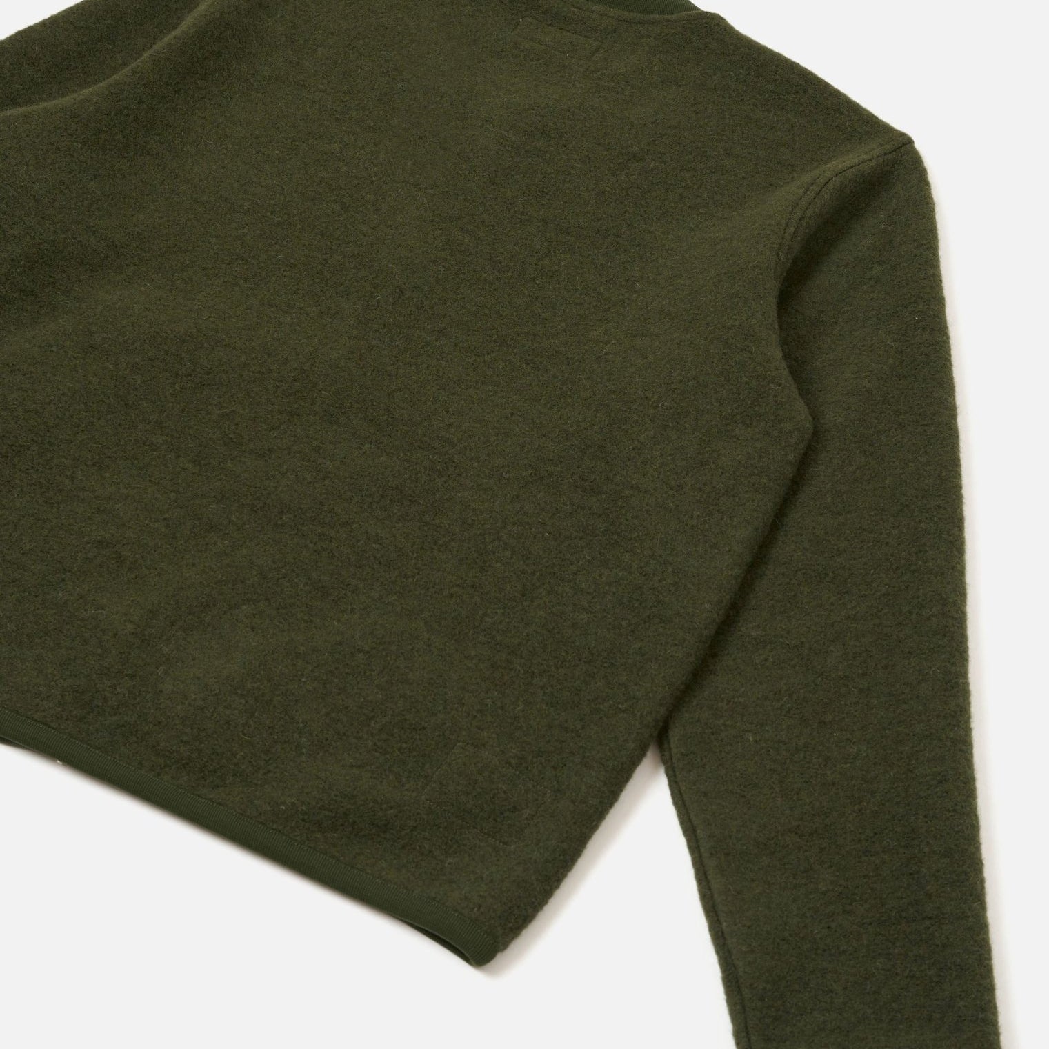 Universal Works Wool Fleece Zip Bomber Olive - Steranko Clothing Manchester