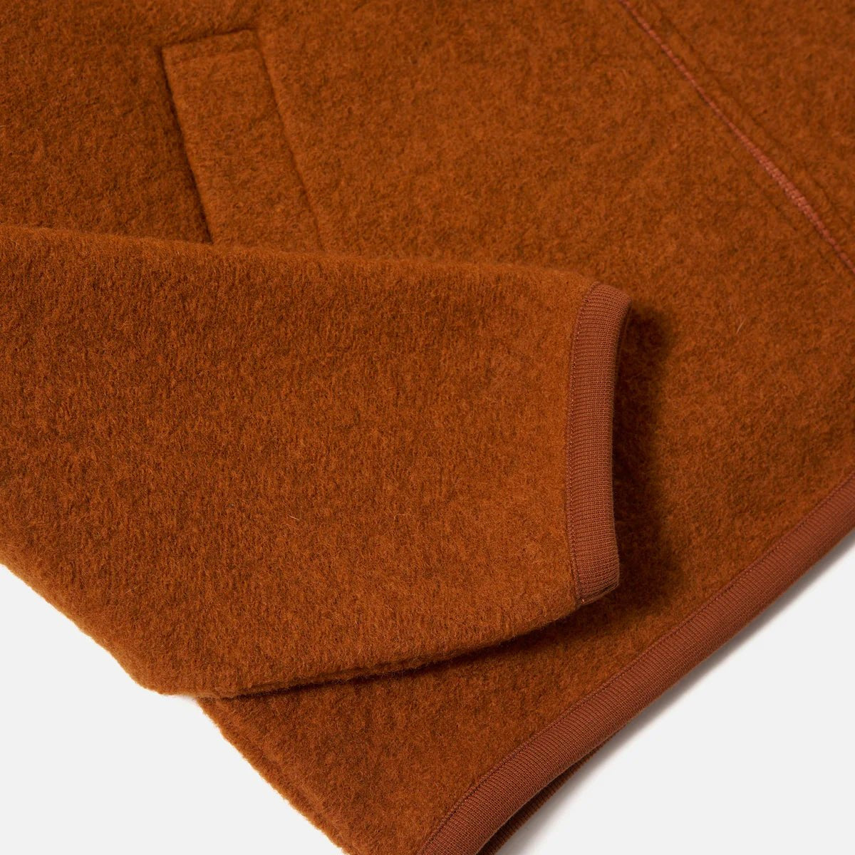 Universal Works Wool Fleece Zip Bomber Rust - Steranko Clothing Manchester