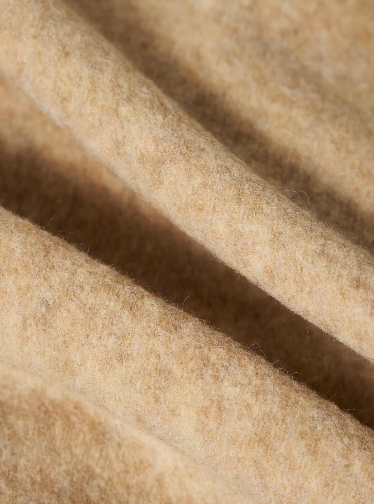 Universal Works Zip Bomber Wool Fleece Fawn - Steranko Clothing Manchester