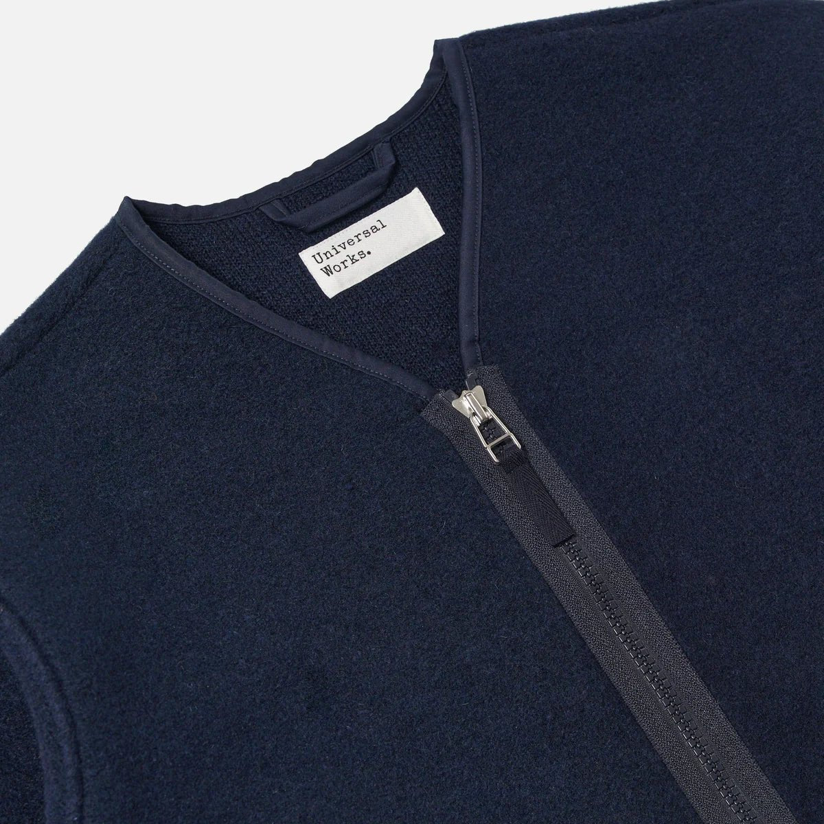 Universal Works Zip Liner Jacket Techno Melton Plain - Steranko Clothing Manchester