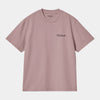 Carhartt W' SS Stitch T-Shirt Glassy Pink / Dark Navy