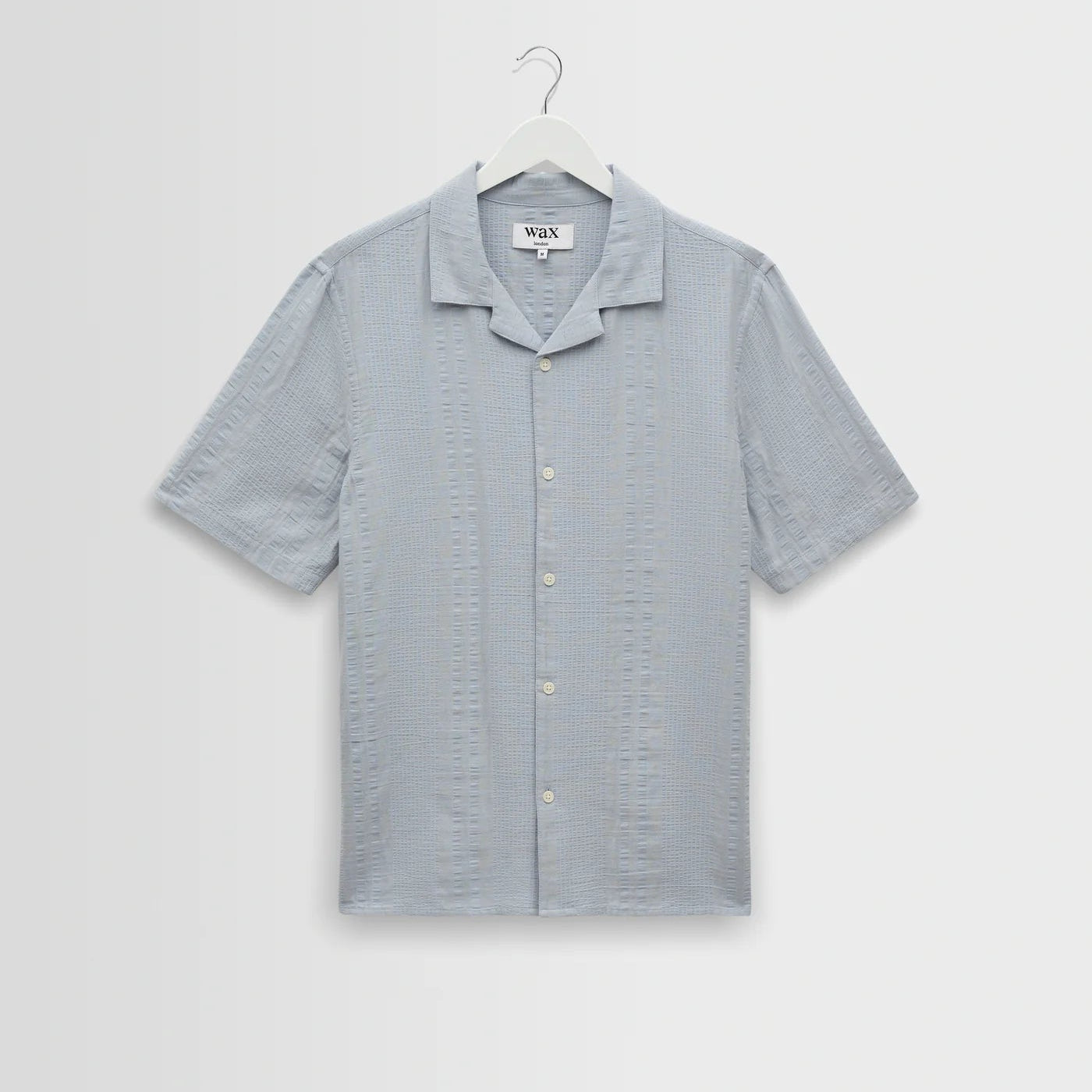 Wax Didcot Double Weave Seersucker Blue - Steranko Clothing Manchester