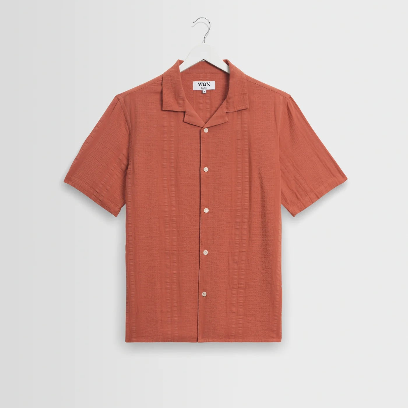 Wax Didcot Double Weave Seersucker Rust - Steranko Clothing Manchester