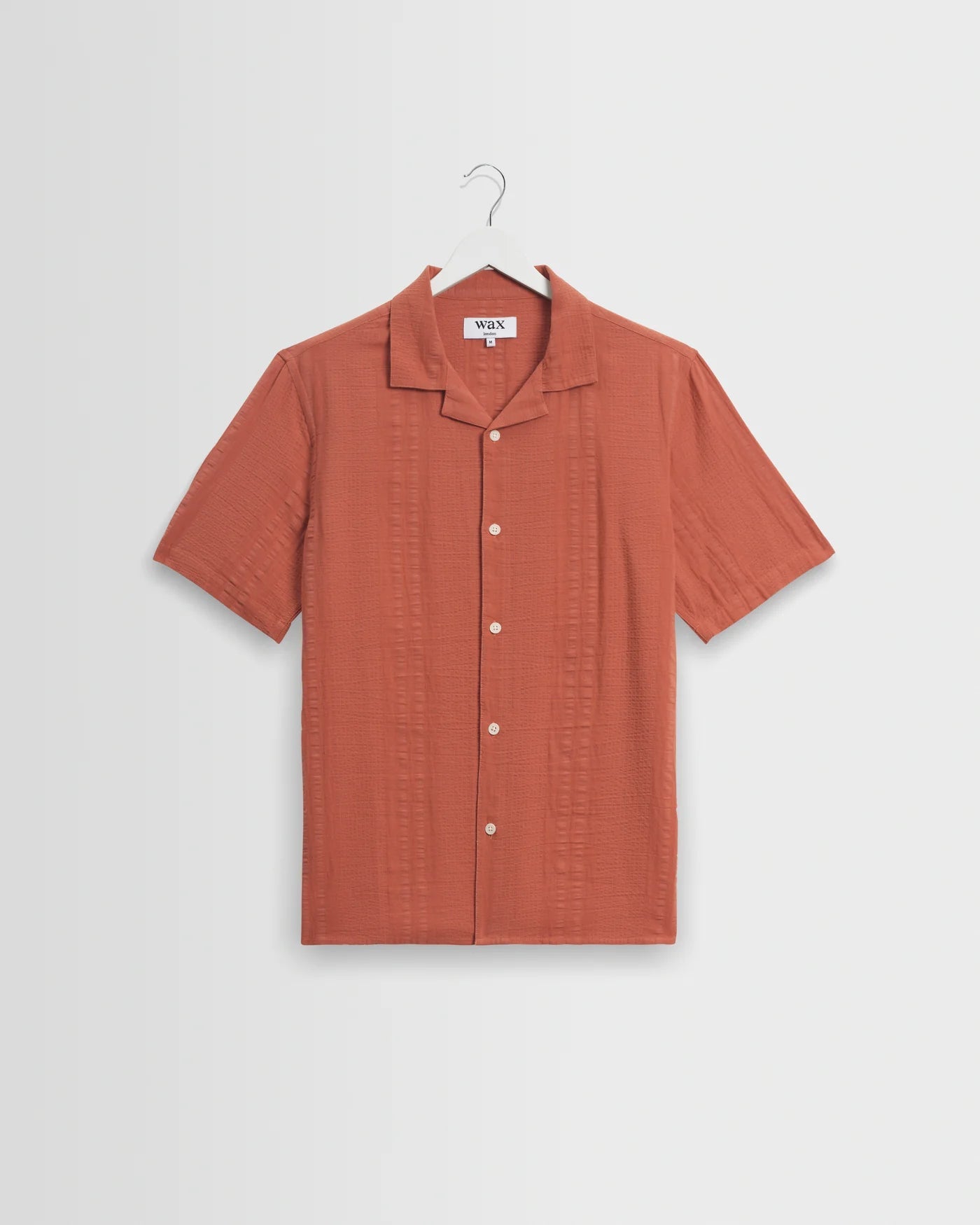Wax Didcot Double Weave Seersucker Rust - Steranko Clothing Manchester