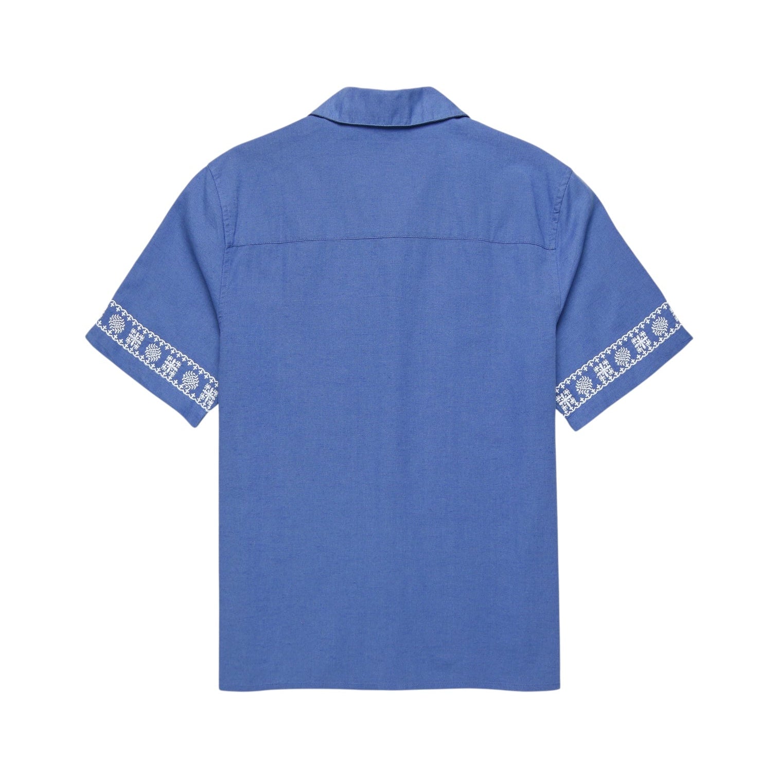 Wax Didcot Shirt Placement Border Blue - Steranko Clothing Manchester