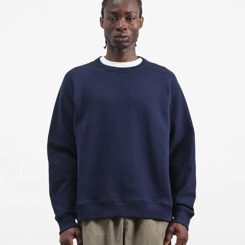 YMC Almost Grown Sweatshirt Navy - Steranko Clothing Manchester