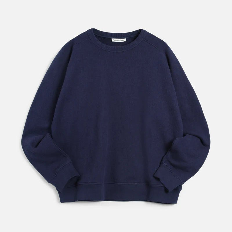 YMC Almost Grown Sweatshirt Navy - Steranko Clothing Manchester