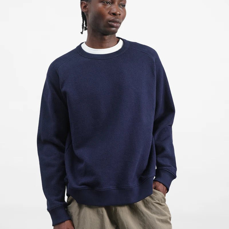 YMC Almost Grown Sweatshirt Navy - Steranko Clothing Manchester