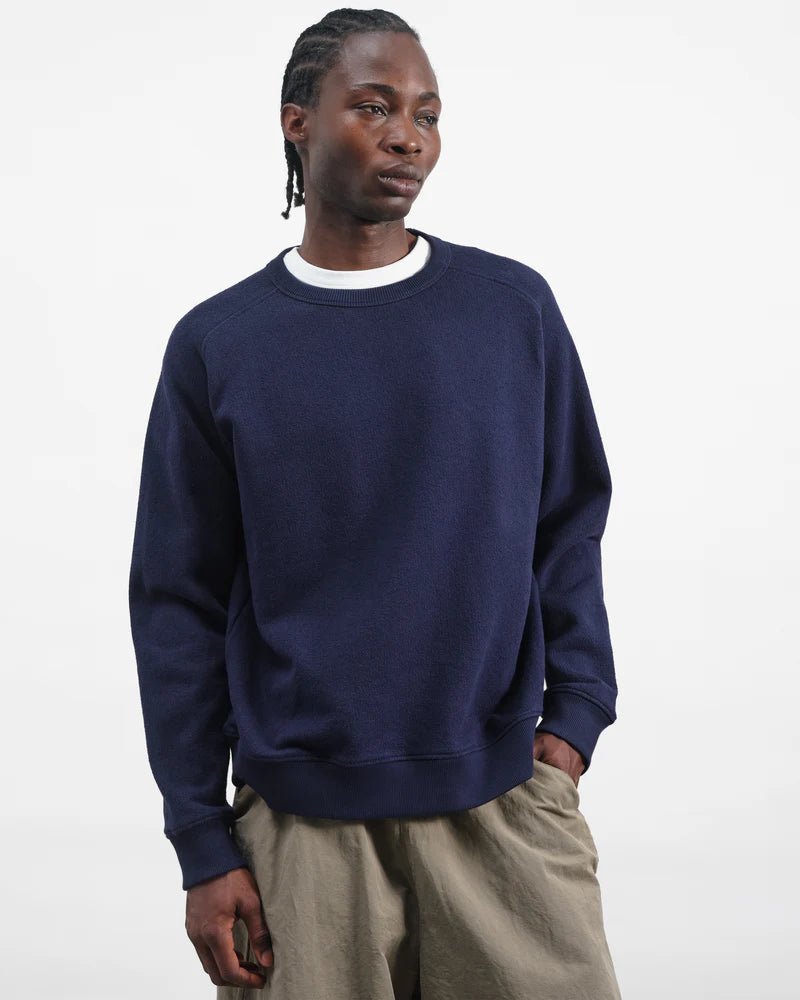 YMC Almost Grown Sweatshirt Navy - Steranko Clothing Manchester