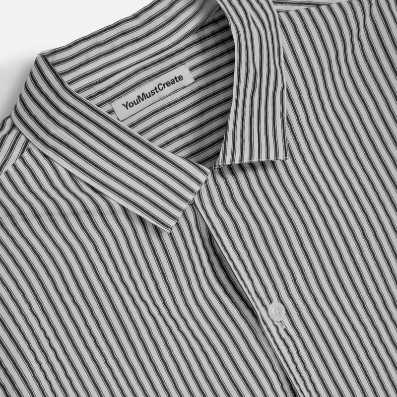 YMC Malick Shirt Black / Grey Multi - Steranko Clothing Manchester