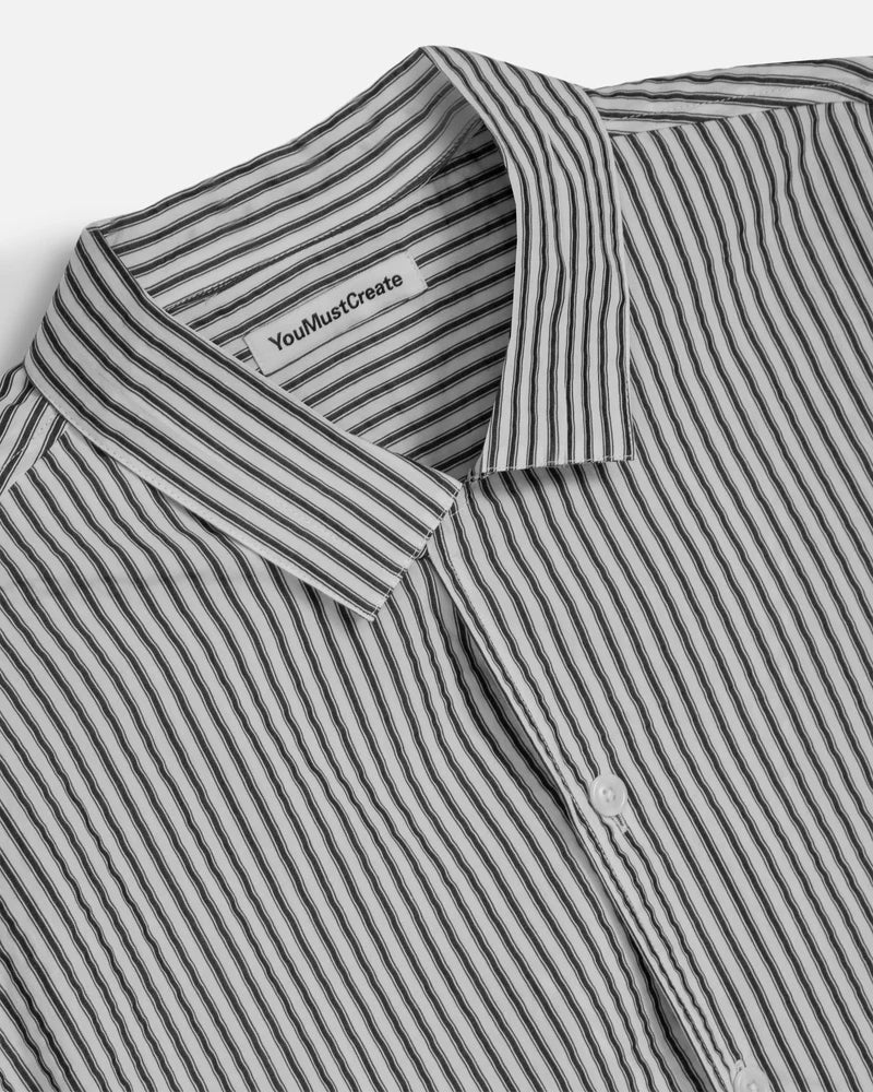 YMC Malick Shirt Black / Grey Multi - Steranko Clothing Manchester