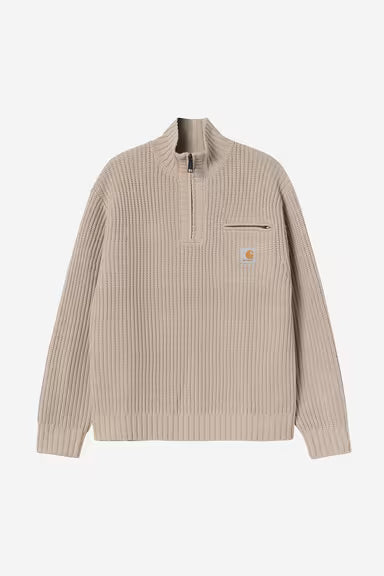 Carhartt Detroit Half Zip Sweater Fleur De Sel | Steranko Clothing