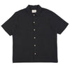 Folk Gabe Shirt Black Linen Grid