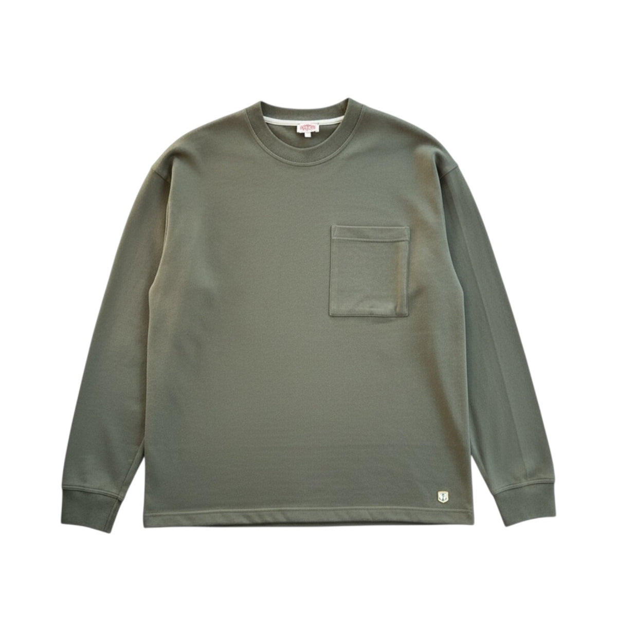 Armor Lux Heavy L/S Pocket T-Shirt Olive - Steranko Clothing Manchester