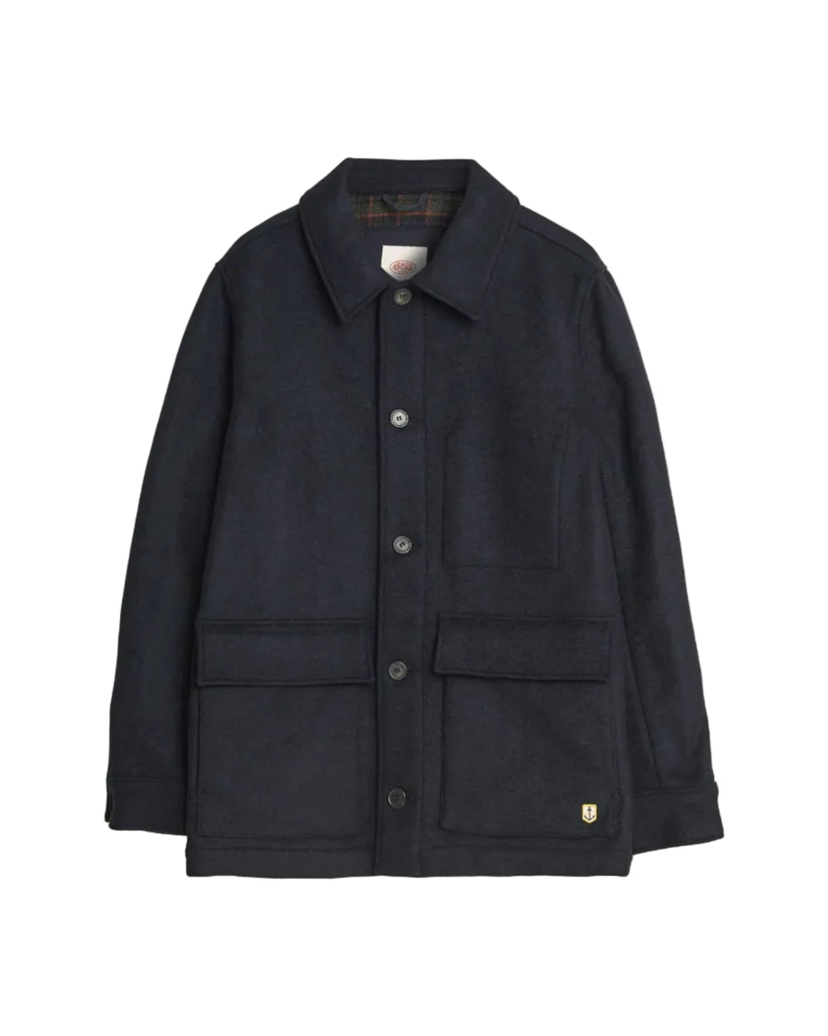 Armor Lux Heritage Jacket Rich Navy/Carreaux Ketchup - Steranko Clothing Manchester