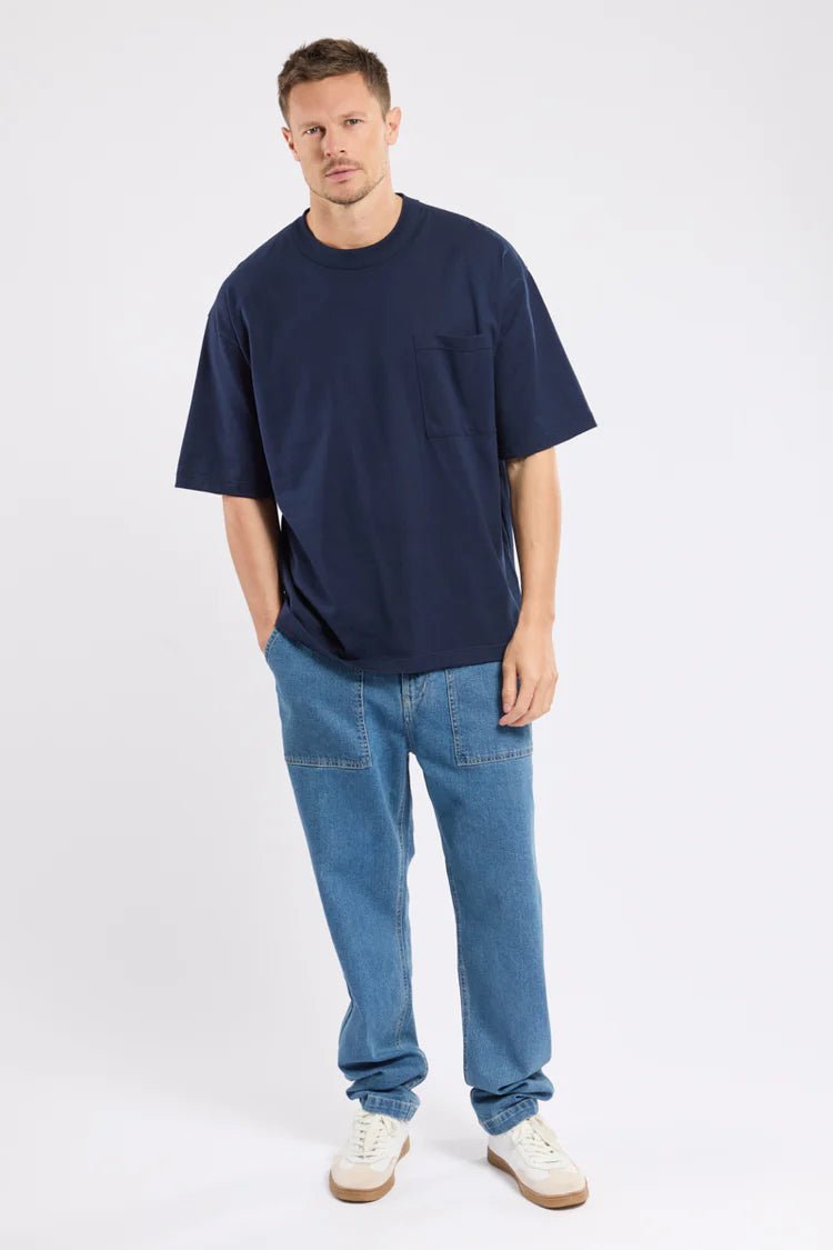 Armor Lux Heritage Loose Fit S/S T-Shirt Marine Deep - Steranko Clothing Manchester