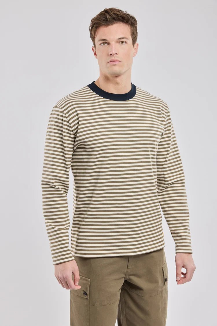 Armor Lux Heritage L/S T-Shirt Olive Milk - Steranko Clothing Manchester