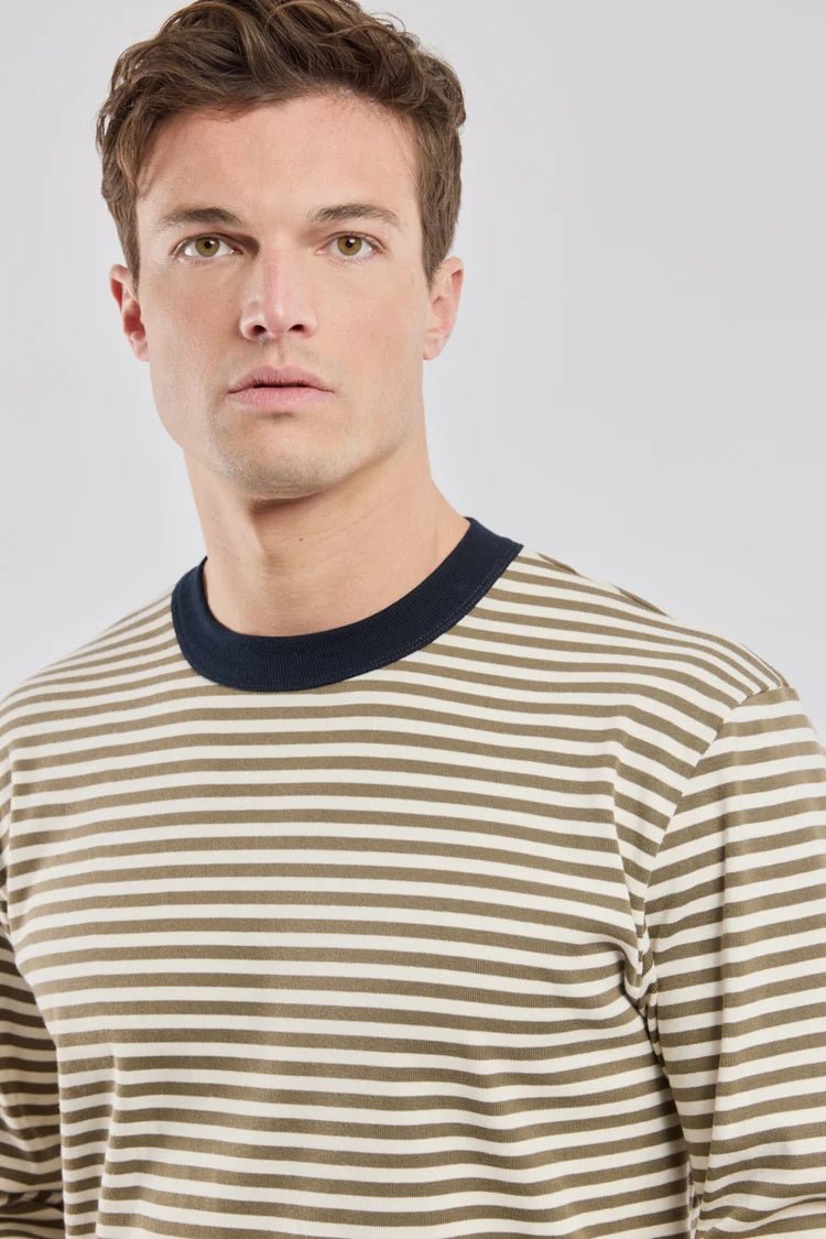 Armor Lux Heritage L/S T-Shirt Olive Milk - Steranko Clothing Manchester