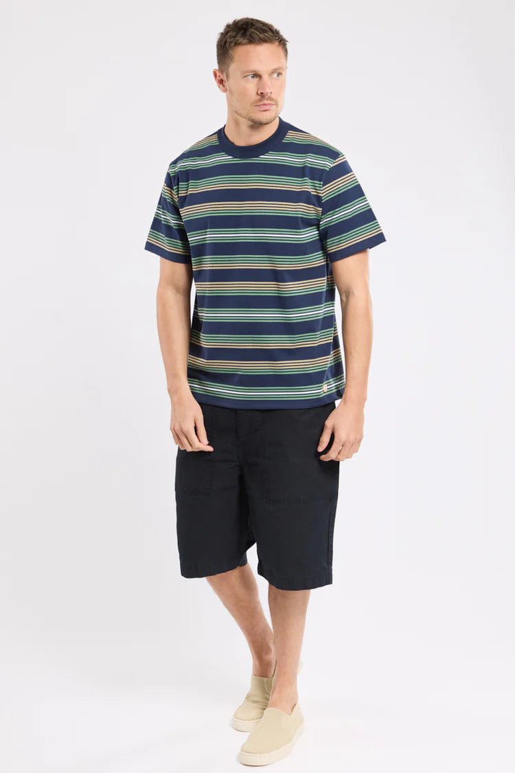 Armor Lux Heritage Stripe T-Shirt Marine Deep Ivy Treehouse - Steranko Clothing Manchester