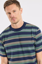 Armor Lux Heritage Stripe T-Shirt Marine Deep Ivy Treehouse - Steranko Clothing Manchester