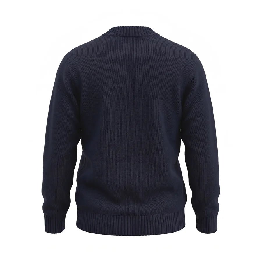 Armor Lux Mock Neck Sweater Navy - Steranko Clothing Manchester