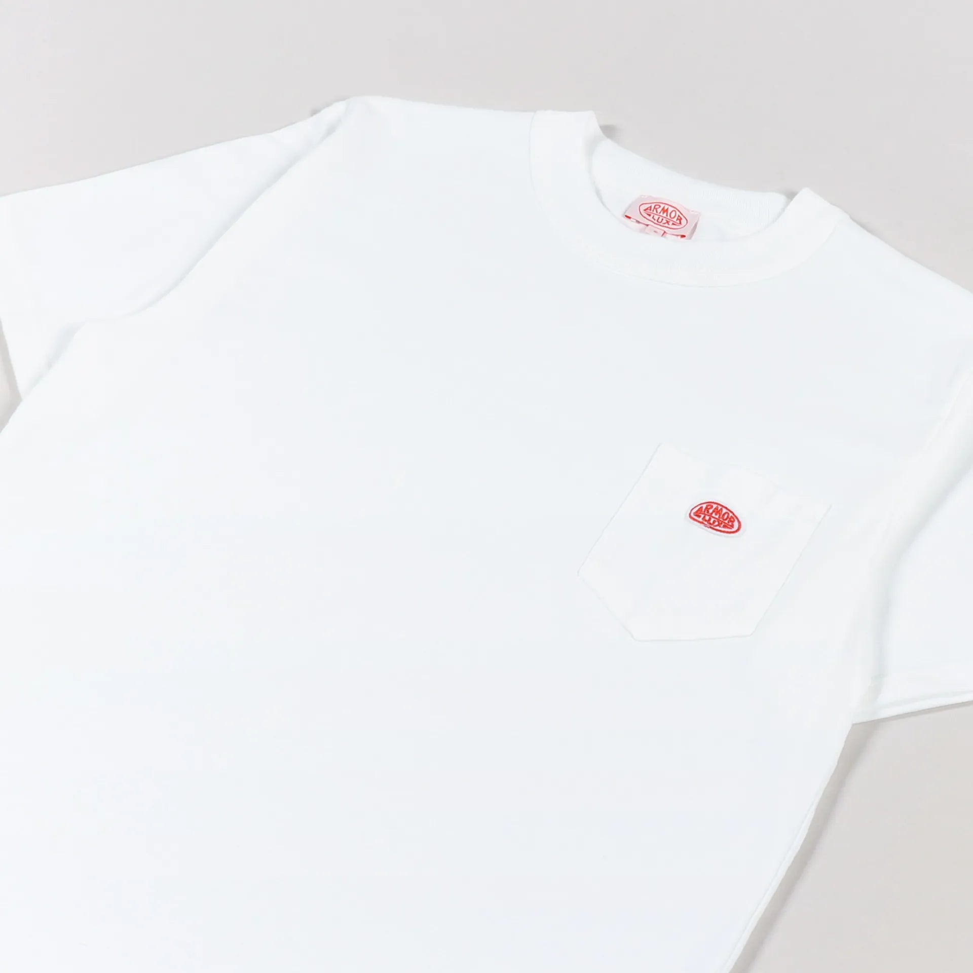 Armor Lux Pocket T-Shirt White - Steranko Clothing Manchester