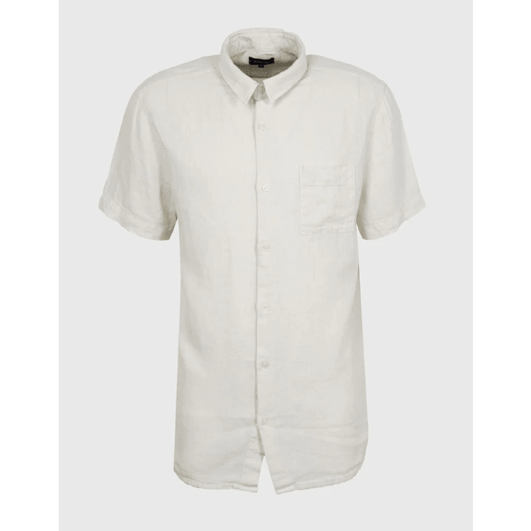 Armor Lux S/S Comfort Fit Shirt Linen White - Steranko Clothing Manchester