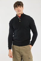 Armor Lux Trucker Neck Wool Sweater Black Slate - Steranko Clothing Manchester