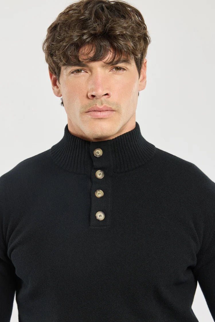 Armor Lux Trucker Neck Wool Sweater Black Slate - Steranko Clothing Manchester