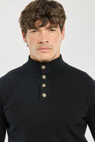Armor Lux Trucker Neck Wool Sweater Black Slate - Steranko Clothing Manchester