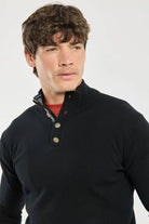 Armor Lux Trucker Neck Wool Sweater Black Slate - Steranko Clothing Manchester
