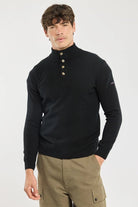 Armor Lux Trucker Neck Wool Sweater Black Slate - Steranko Clothing Manchester