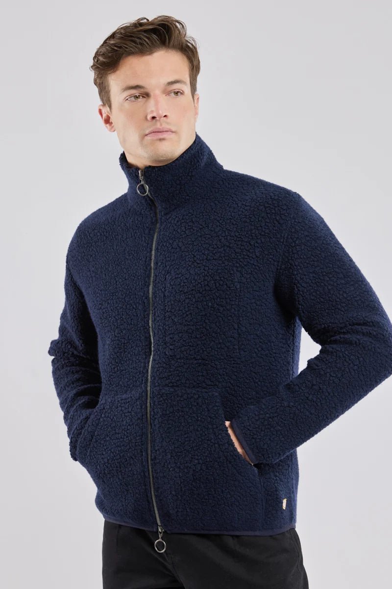 Armor Lux Veste Zippee Sherpa Navire - Steranko Clothing Manchester
