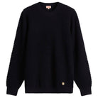 Armor Lux Waffle Knit Jumper Navy - Steranko Clothing Manchester