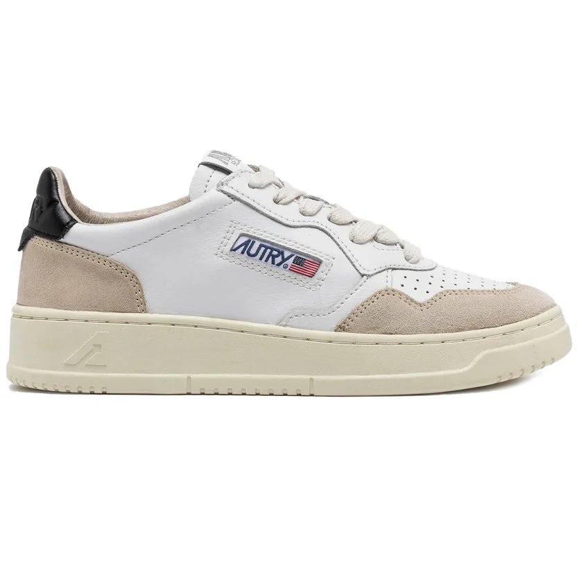 Autry Medalist Low Leather / Suede / White / Blue - Steranko Clothing Manchester