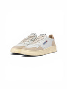 Autry Medalist Low Sneakers in White Leather and Lion Suede - Steranko Clothing Manchester