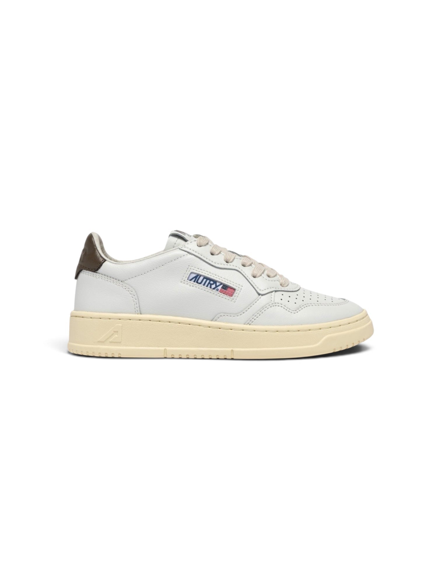 Autry Medalist Low Sneakers Leather White / Chocolate - Steranko Clothing Manchester
