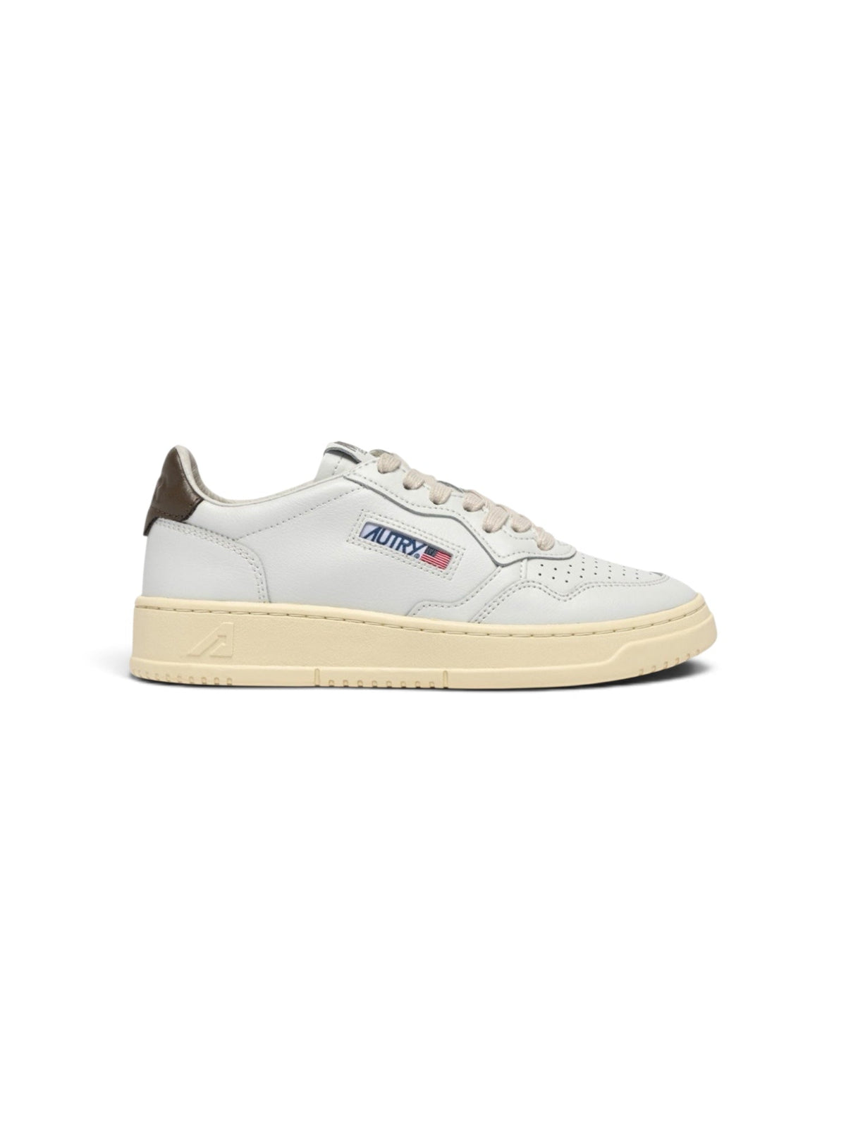 Autry Medalist Low Sneakers Leather White / Chocolate - Steranko Clothing Manchester