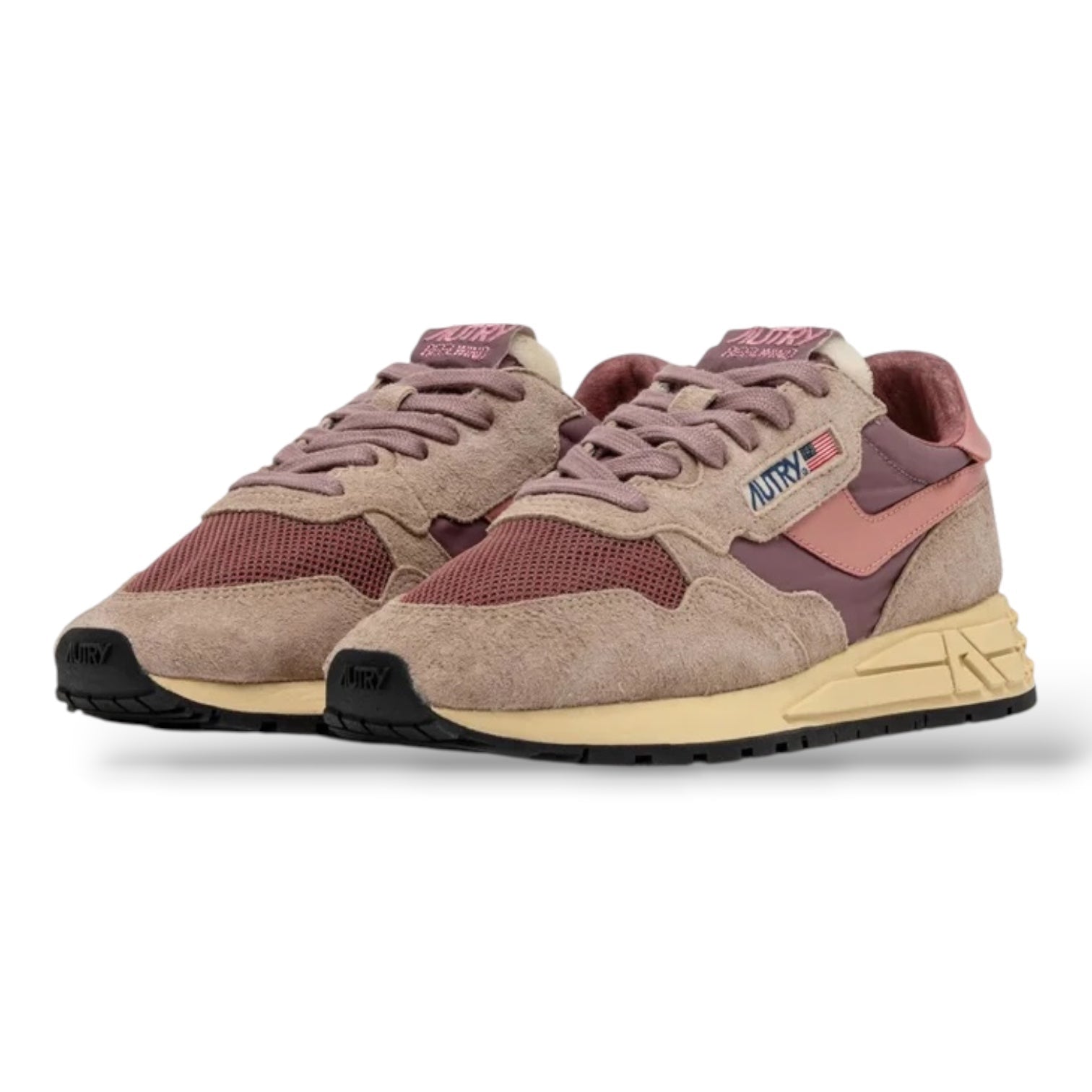 Autry Reelwind Low Sneakers Rose / Desert Sand - Steranko Clothing Manchester
