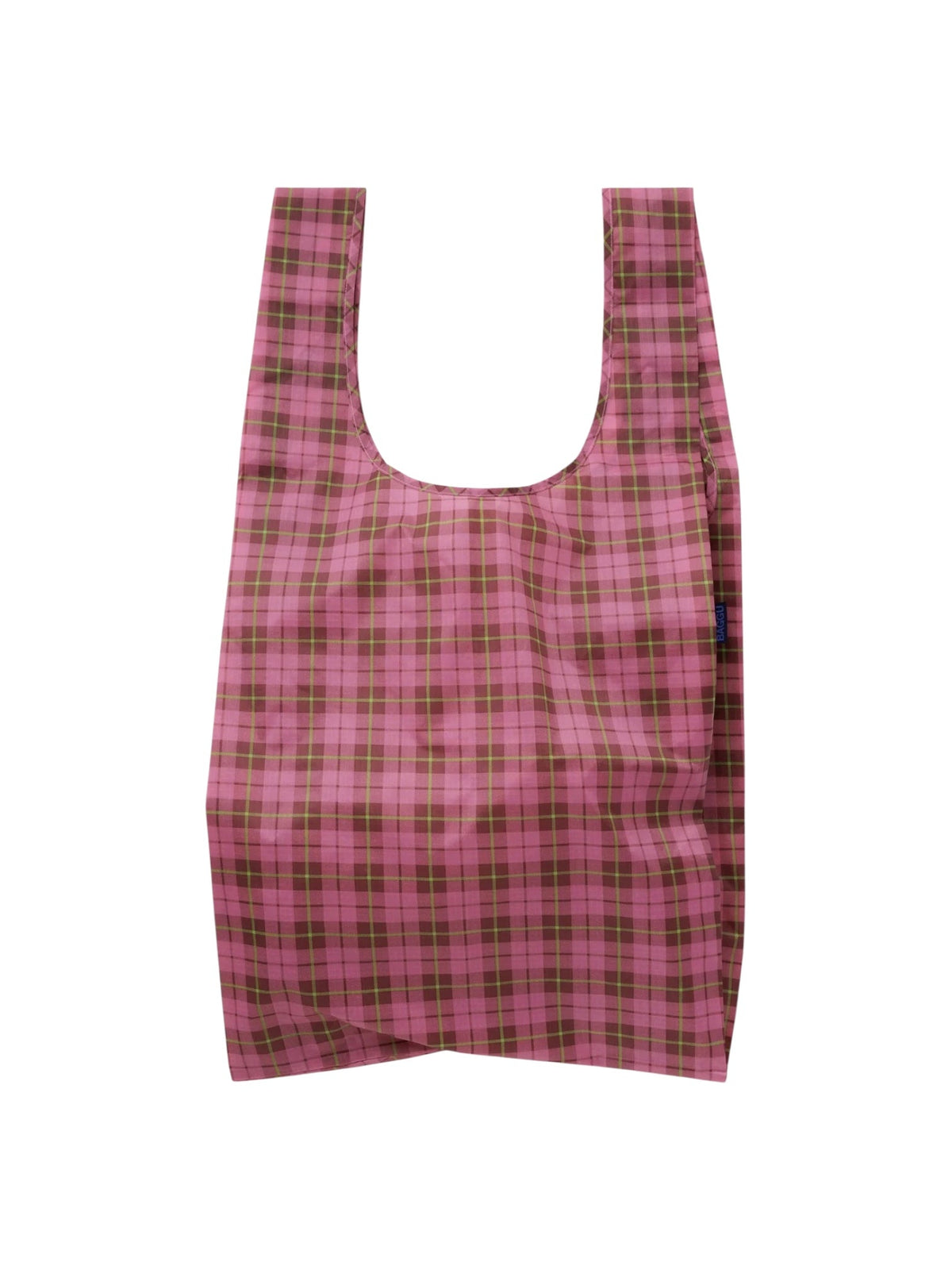 Baggu Big Shopper Azalea Pink Tartan - Steranko Clothing Manchester