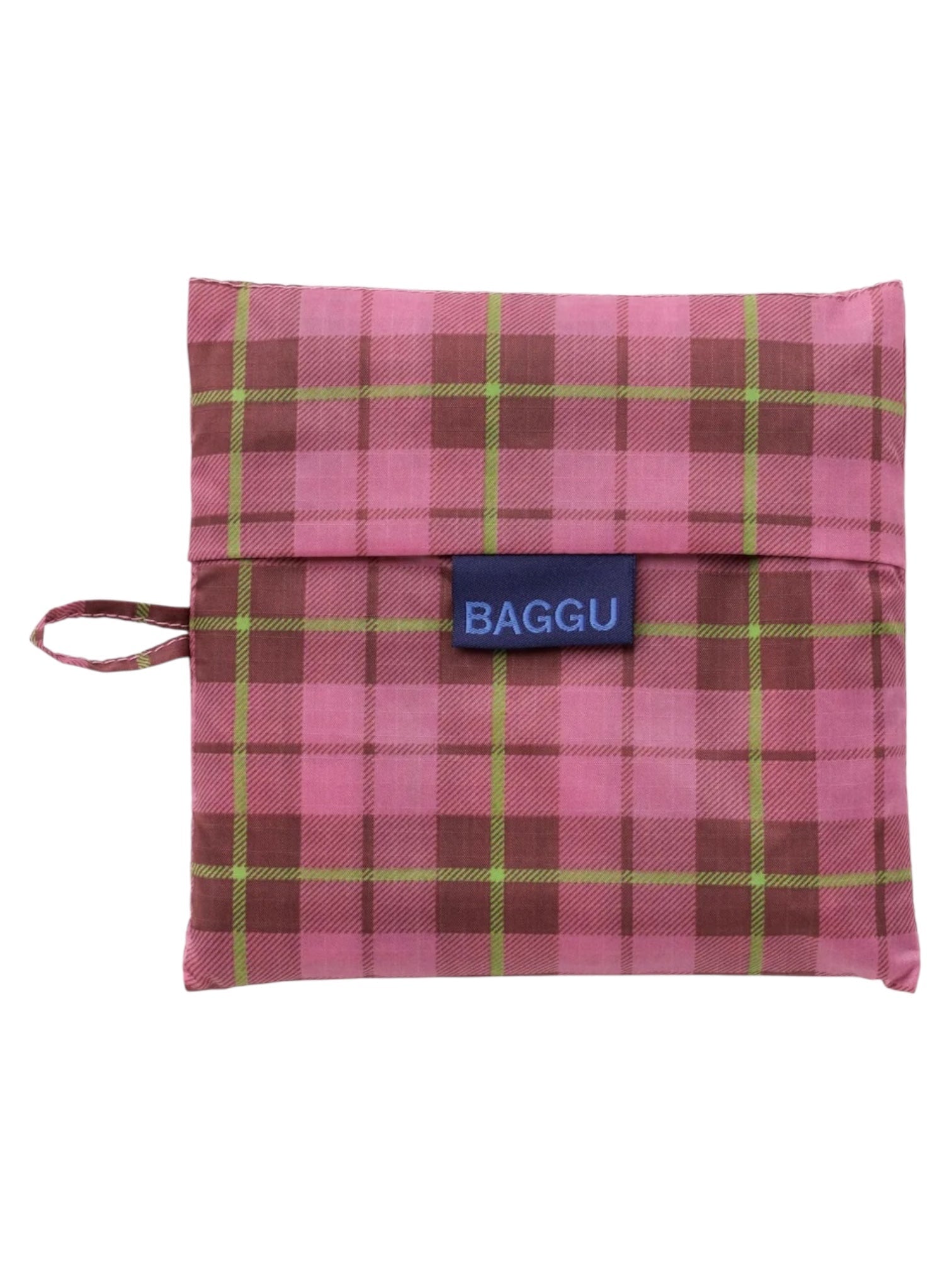 Baggu Big Shopper Azalea Pink Tartan - Steranko Clothing Manchester